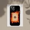 Poker Playing Card  Phone Case Phone Case For Apple iPhone 15,14,13,12,11,XS,XR,X,8,7,Pro,Max,Plus,mini Silicone Black Cover