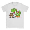 Футболки Super Mario Yoshi и Goomba для мужчин и женщин, повседневные футболки с коротким рукавом и круглым вырезом, хлопок, 3XL, одежда