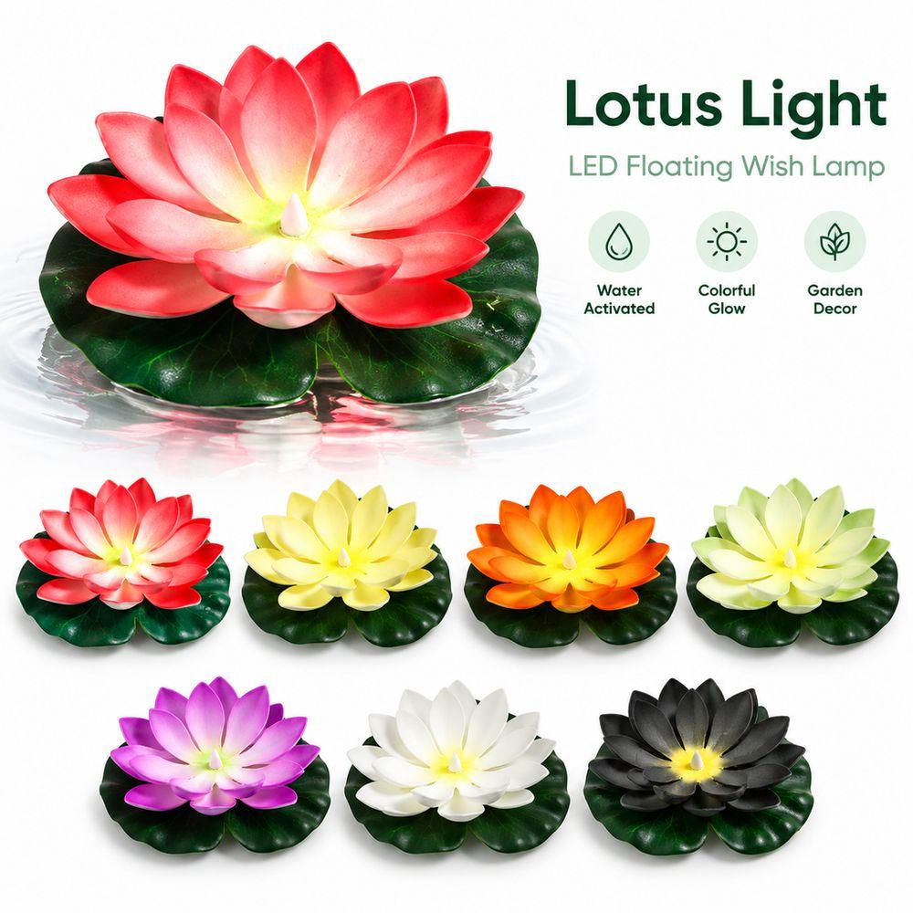 Foam Petal Floating Lamp Colorful LED Artificial Lotus Flower New Lotus Light Festival Blessing
