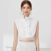 Linbaiway  Korean Ruffles Stand Detachable Shirt Collar Fashion Lace Fake Collar Detachable Blouse Collar Accessories