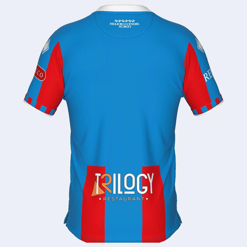 Футбольная футболка Catania Calcio Красно-синие полосы Дышащая спортивная футболка Футбольная футболка 3D принты Футболка