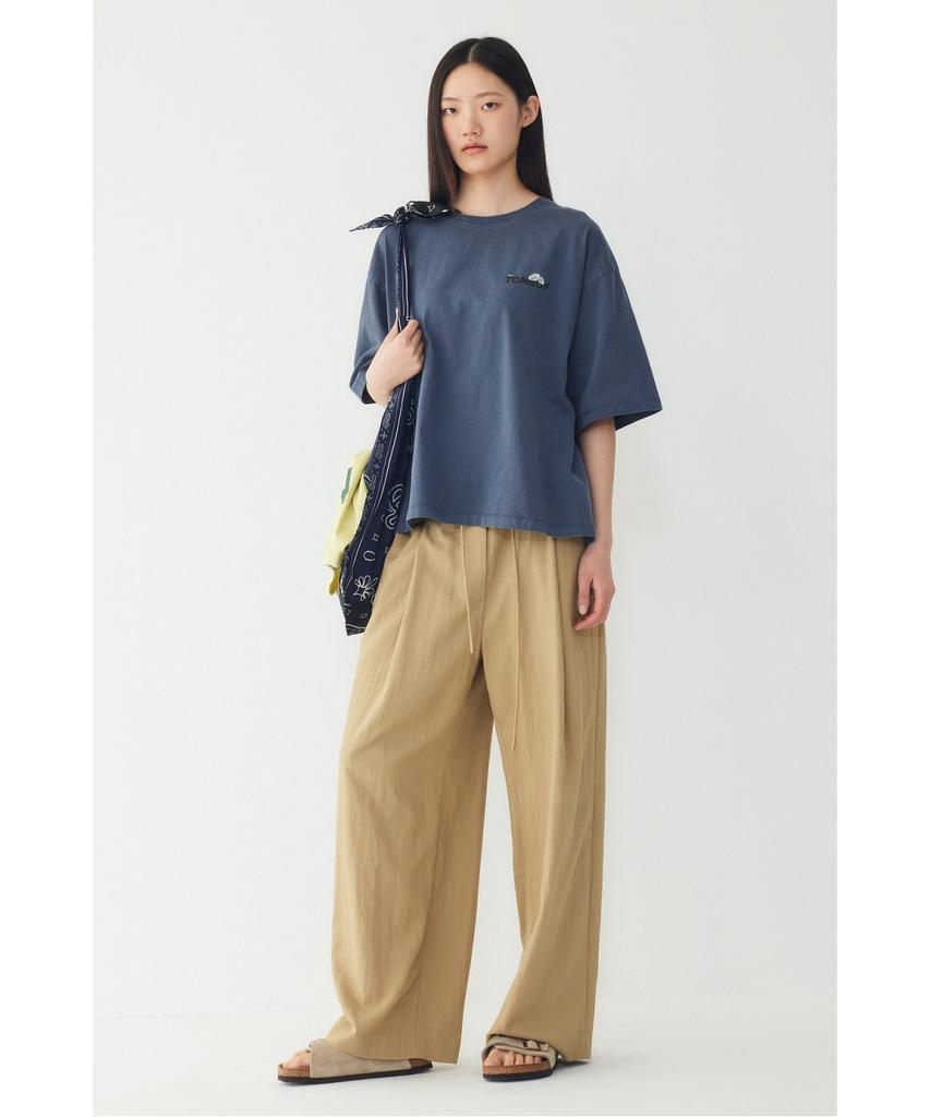 STUDIO TOMBOY Garment Dyed Reversible Print Short Sleeve T-Shirt_Navy 9176322974