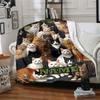 Cat Gathering Multi Purpose Customize Your Name Soft Cozy Suitable For Sofa Couch Office Bed Picnics Four Seasons Universal Digital Print Ideal Gift