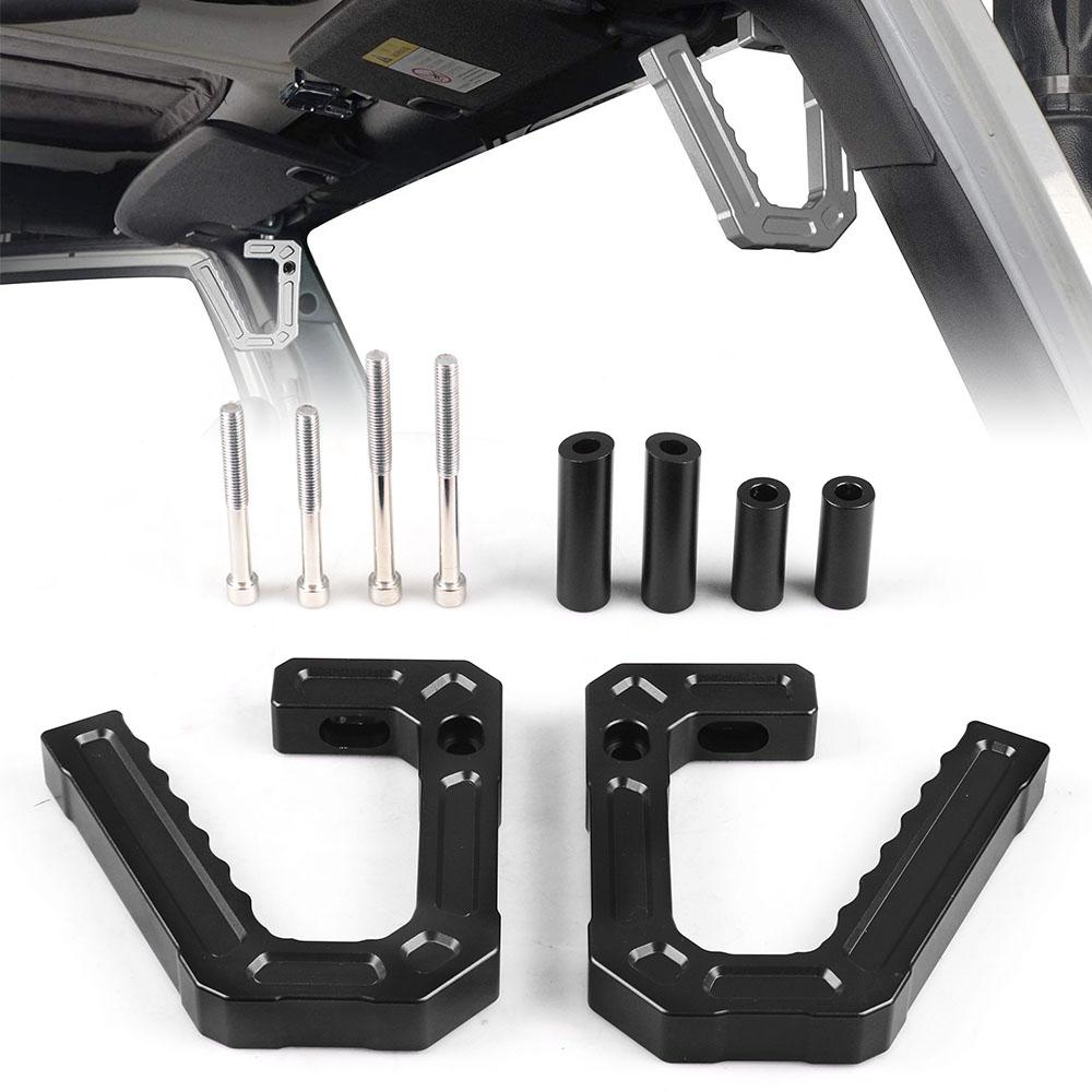 Aluminum Car Front Grab Handles Grip Bar for Jeep JK Wrangler 07-18 Sport Sahara Rubicon 2/4 Door (Pair)