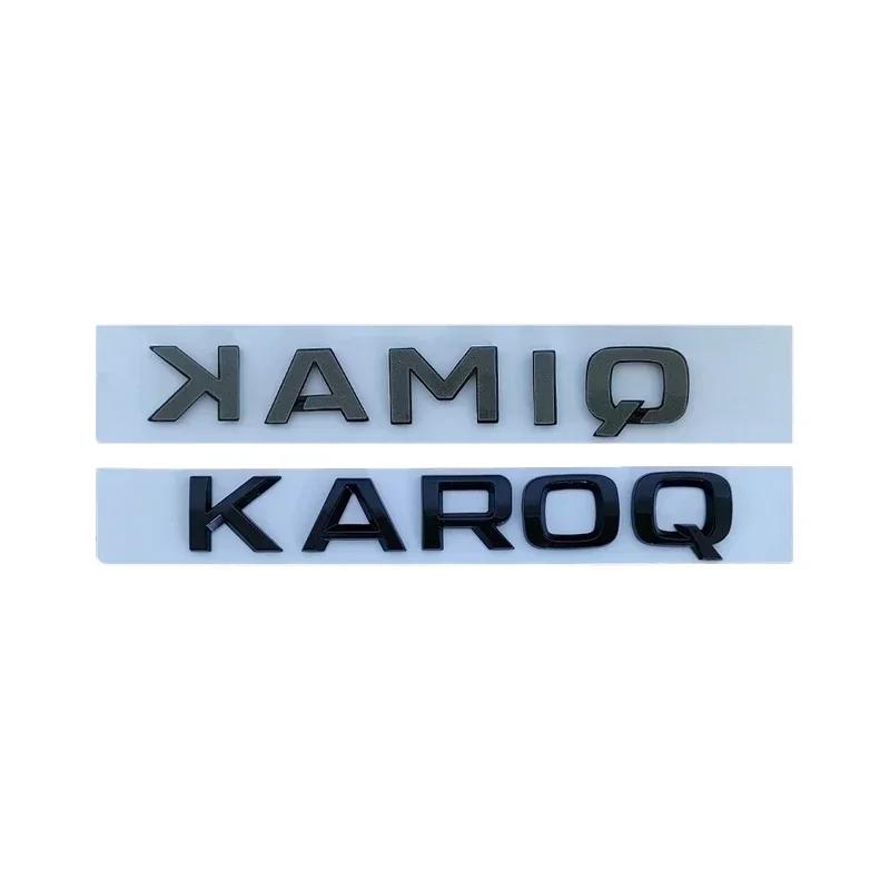AWLV7 ABS Car Rear Trunk Badge Emblem Sticker for Skoda Octavia Kodiaq Karoq Superb Rapid Fabia Kamiq Yeti 4x4 Letter Logo Accessories
