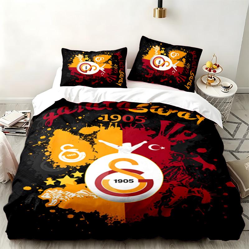 Набор Galatasaray из 3 предметов Идеально подходит для спальни Удобный комплект постельного белья включает пододеяльник и две наволочки Идеальный подарок на день рождения или Рождество