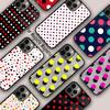 Черно-бело-красный чехол-книжка в горошек с магнитом для APPLE iPhone 17 Air 16 14 13 12 Pro Max 15 Plus Беспроводная крышка MagSafe