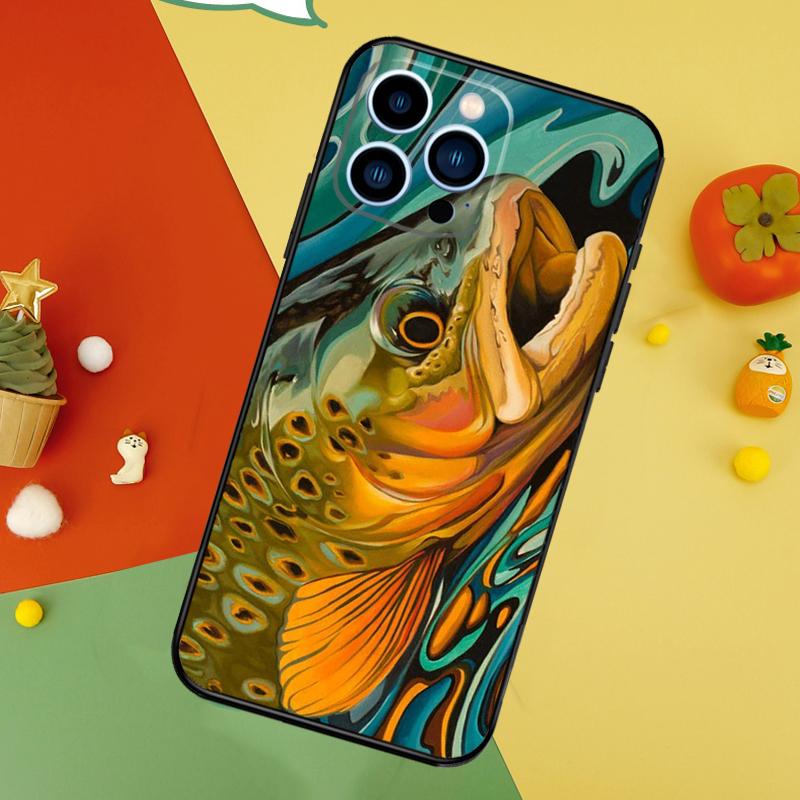 Чехол для iPhone 15 16 11 13 12 14 Pro Max Mini X XR XS 7 8 Plus с рисунком форели для нахлыстовой рыбалки, задняя крышка