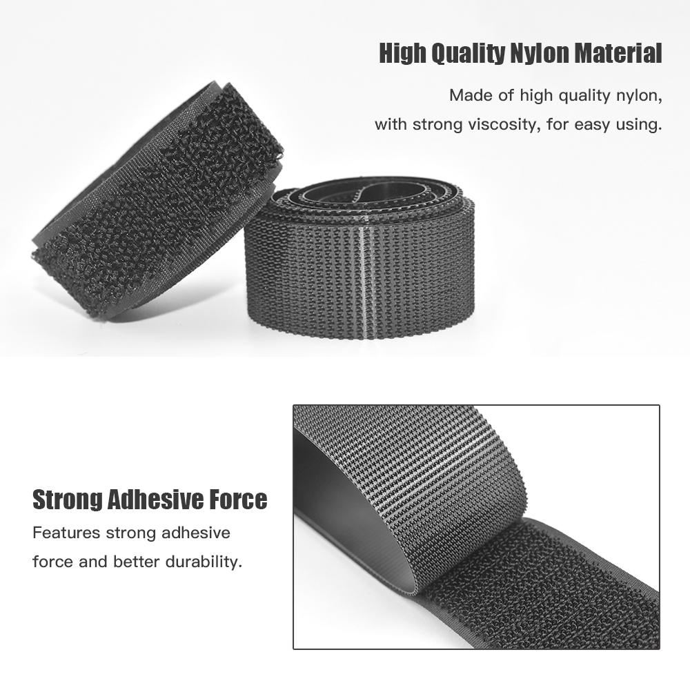 1 Roll Self Adhesive Reusable Cable Tie Nylon Fastener Hook & Strap Cord Ties 2cm x 5m