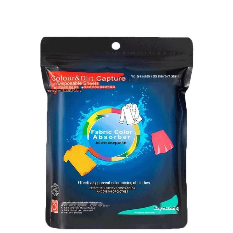 Бытовой Нано Удалитель Цвета, Предотвращающий Линьку, Семейная Упаковка - Листы для Стирки, Абсорбирующие Цвет, для Смешанной Стирки