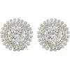 Jerler 2 Pcs Sliver Rhinestone Buttons Crystal Embellishments Sew On Clothing Buttons for Decoration and DIY