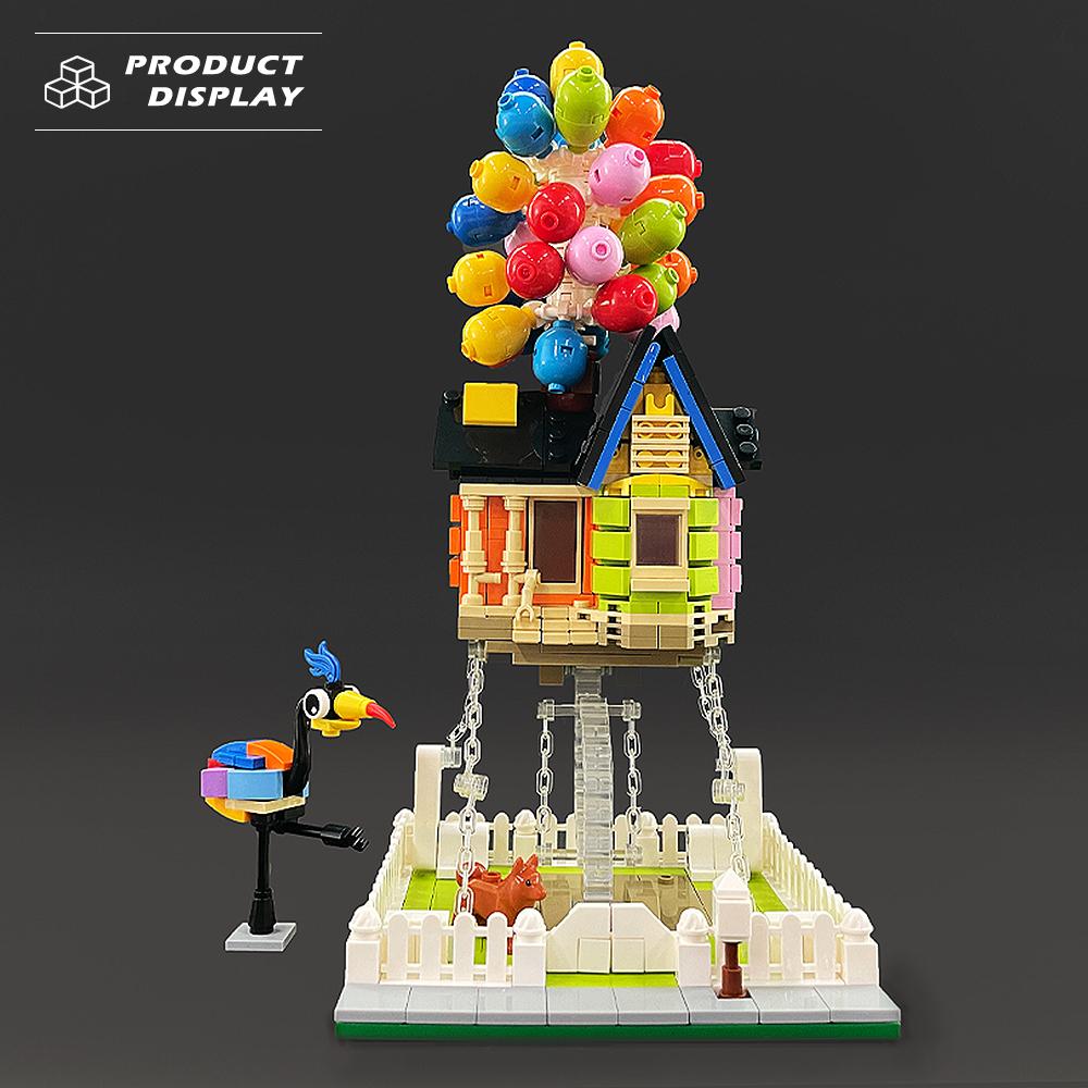 Вид с улицы Летающий дом Мировой Строительные блоки MOC Творческий эксперт Город Модель Серия Кирпичи Классический фильм Игрушки Для детей Подарки