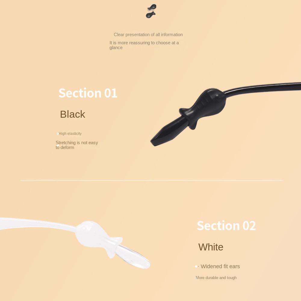 Силиконовый держатель для наконечников висков, противоскользящий противоскользящий крючок для ушей, ручка для очков для мужчин и женщин