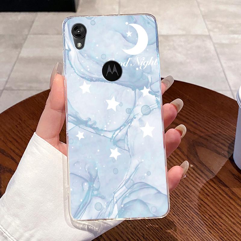 Jelly Casing For Motorola Moto E6 Fundas MOTOE6 Capa Clear Silicone Soft TPU Back Cover Cute Cat Rabbit Heart Protective Case
