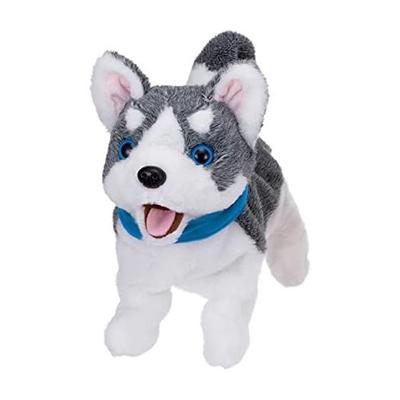 Электрическая игрушка-собака IWAYA Сделает вас счастливым! Wanwan Husky ST Сертифицированная для детей от 3 лет Работающая от батареек Мягкая игрушка