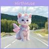 Angel With Cat Wings Acrylic Flat Surface Car Decor Pendant For Auto Interior