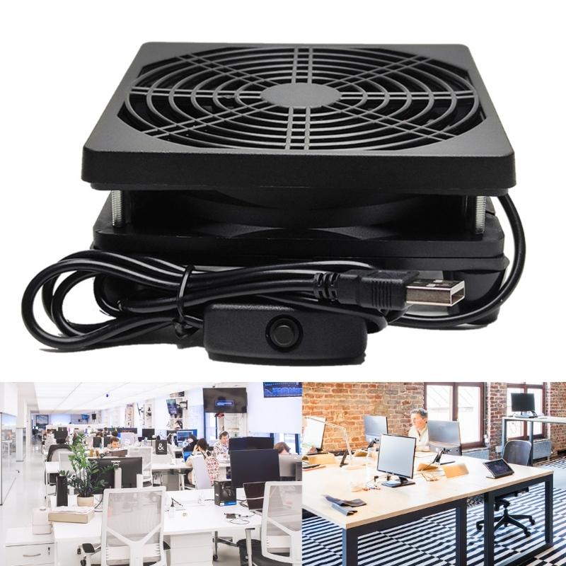 Вентилятор с питанием от USB, 120 мм, 5 В, для маршрутизатора, модема, ТВ-бокса, охлаждающий вентилятор для маршрутизатора, для охлаждения различной электроники