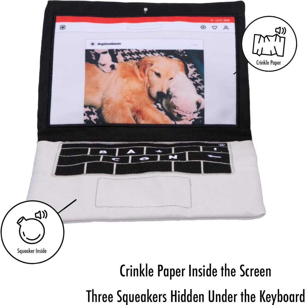 Interactive Dog Toy Set Squeaky Laptop Computer