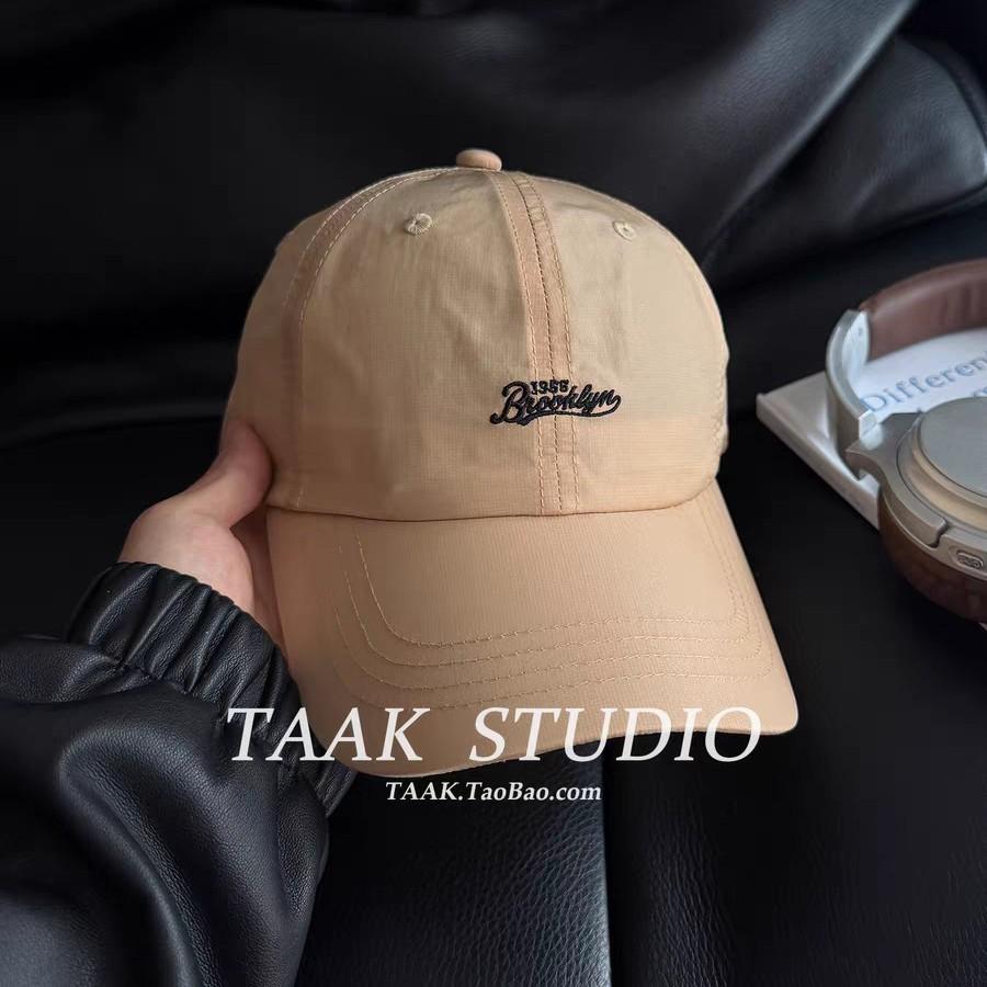 TAAK quick-drying baseball cap for women, summer outdoor, with letter embroidery, sun protection, and a brim for shade