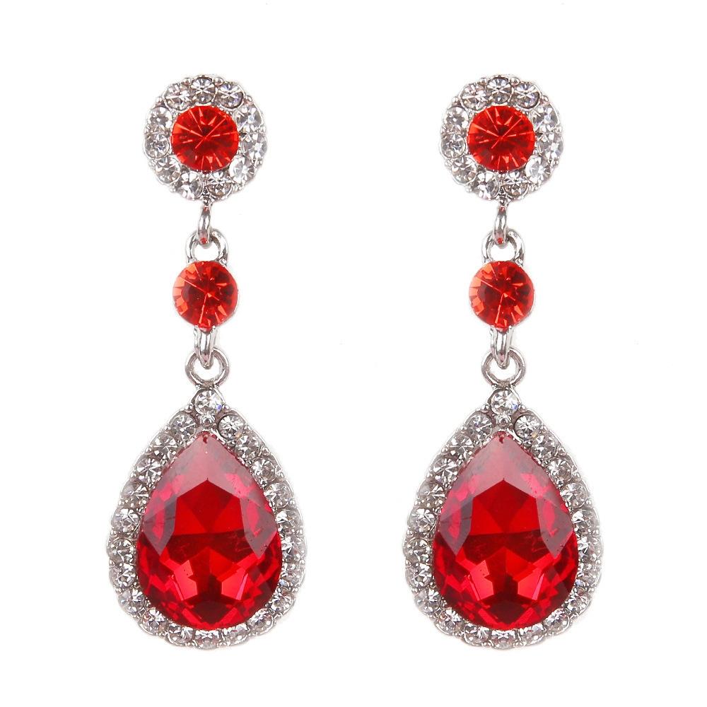 Hot Sale Water Droplets Dangle Earrings for Women Elegant CZ Crystal Shining Long Hanging Ear Fashion Wedding Party Jewelry