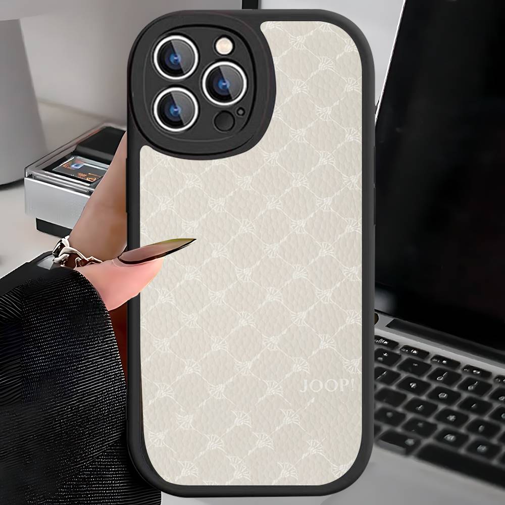Чехол для телефона с логотипом J-Joops для IPhone 16 15 14 13 12 11 Pro Max Plus Кожаный мягкий чехол