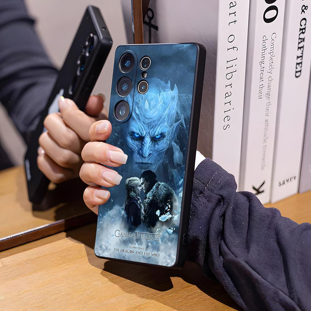 Чехол для телефона T-Thrones-Tv-Game для Samsung S26 Ultra S25 Edge Ultra S23 S22 S21 S20 Ultra Plus S24 Fe Стеклянная крышка