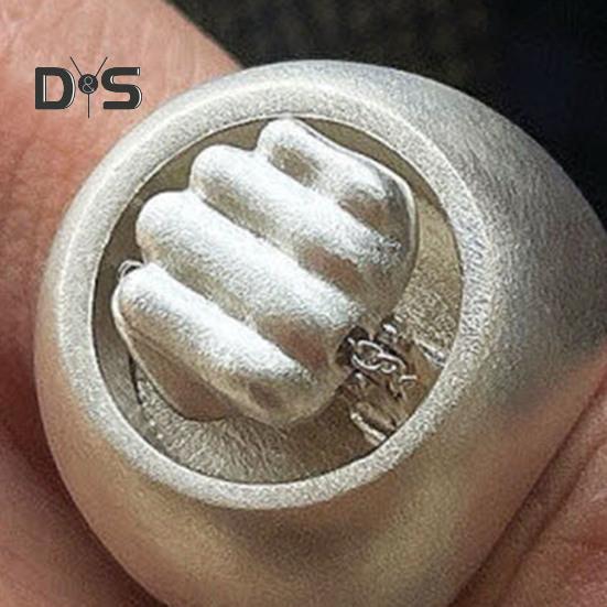 Выдвижное кольцо на средний палец, вращающееся кольцо на средний палец, ретро-персонаж, нишевое кольцо для снятия стресса, рождественский розыгрыш, подарок на средний палец