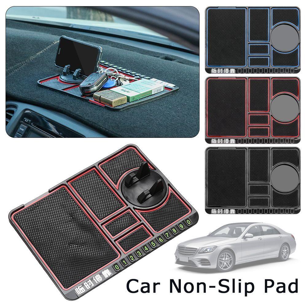 Моющийся коврик для приборной панели автомобиля из полиуретана 4 в 1, многофункциональный держатель для телефона в машину