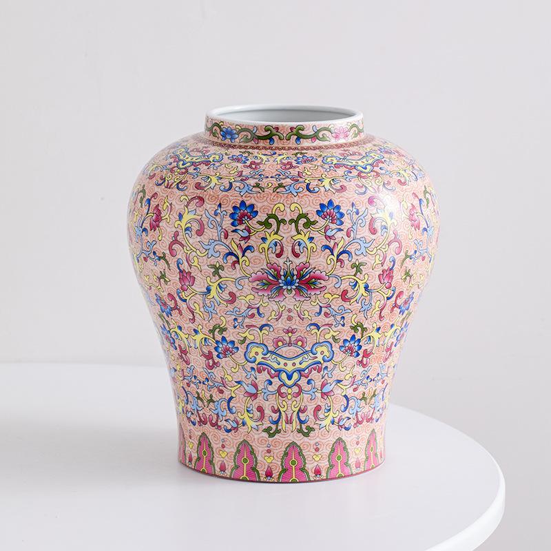 Китайская ретро сине-белая фарфоровая ваза для цветов Керамические поделки Горшок для цветов Настольное хранилище Банка Домашний декор