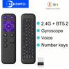 2.4G BT 5.2 Двухрежимный Пульт Дистанционного Управления ИК-обучение T6 Беспроводная Голосовая Воздушная Мышь Перезаряжаемая Через USB Приемник Для Android ТВ-приставки