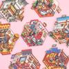 12 Pieces Cute Cartoon Mini 3D Stereo Scene Stickers, Kawaii Designs & Strong Dimension, Self-Adhesive for Journal DIY