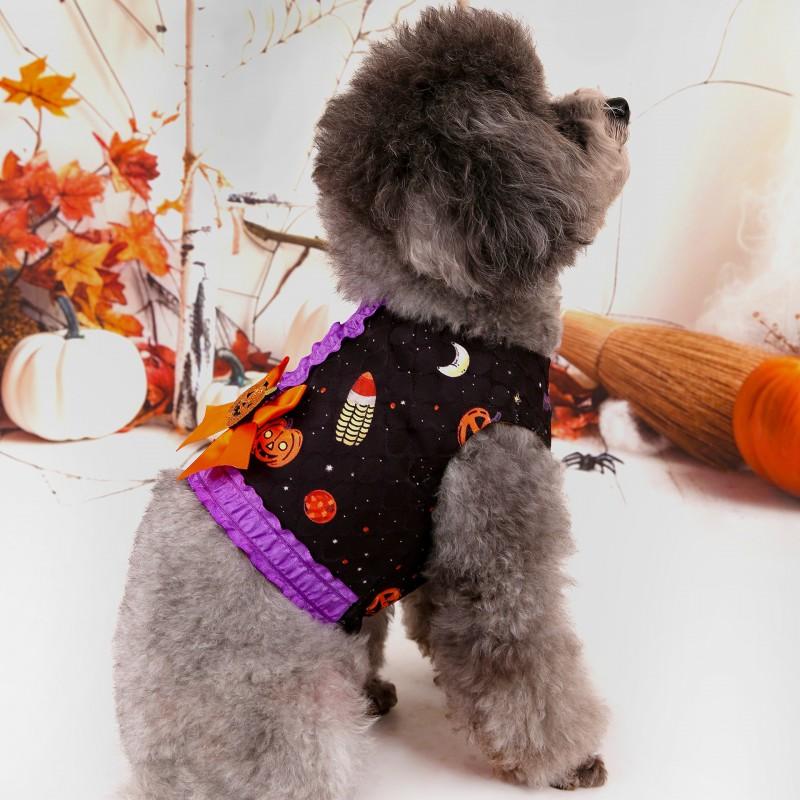Halloween Pet Harness Dress Small Medium Dogs Cotton Vest Outfit All Season