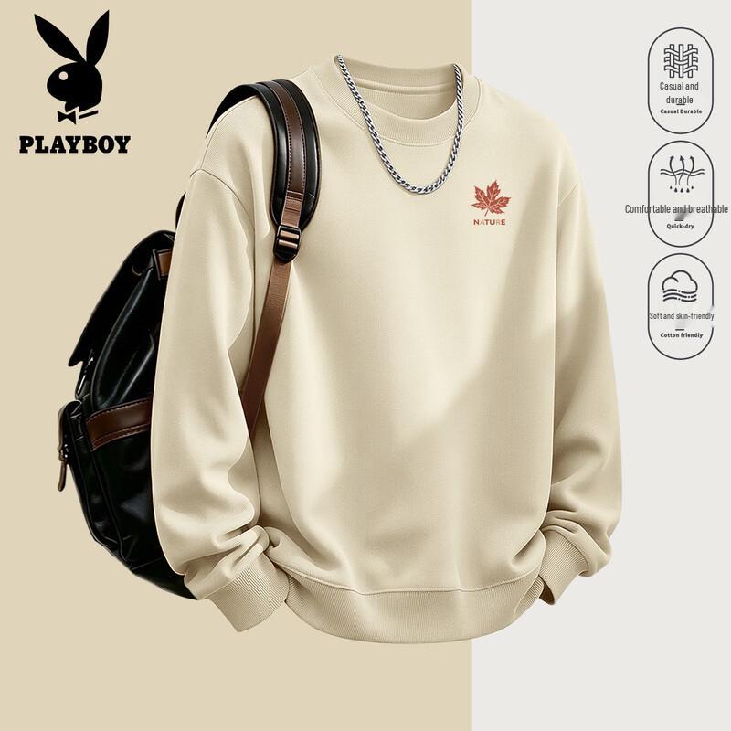 PLAYBOY Мужской свитшот свободного кроя с круглым вырезом
