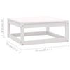 4 piece Garden Lounge Set with Cushions Solid Pine Wood