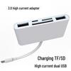 5-в-1 Type-C кард-ридер: Совместимость с SD, USB, Apple, Android, OTG