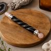 Rose Quartz Sphere Healing Wand With Silver