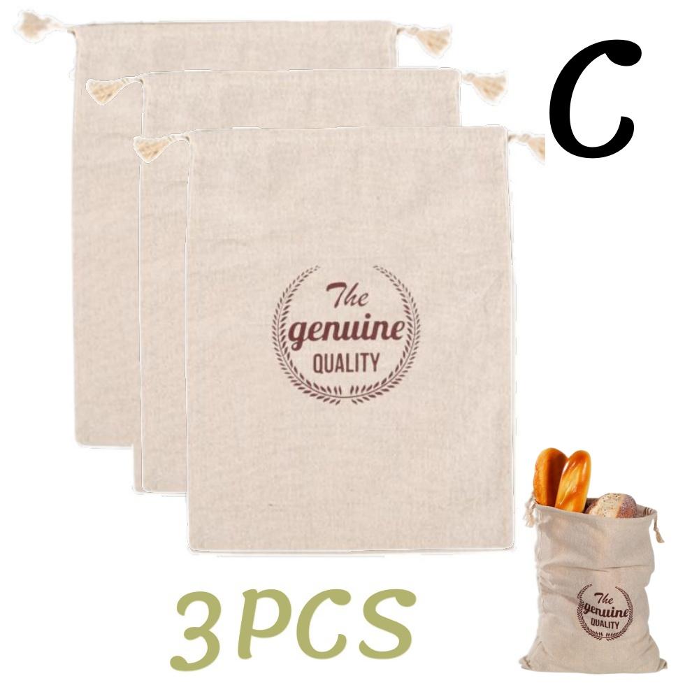 1/6 шт. Многоразовый льняной мешок для хлеба, контейнер для хранения выпечки для тостов, небеленый мешок для сохранения с завязками, кухонный органайзер