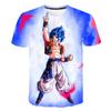Детская футболка с 3D цифровой печатью из серии Dragon Ball для мальчиков, повседневная и удобная, с круглым вырезом и короткими рукавами