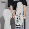 Mark Fairwhale Мужские летние брюки прямого кроя из ледяного шелка в китайском стиле