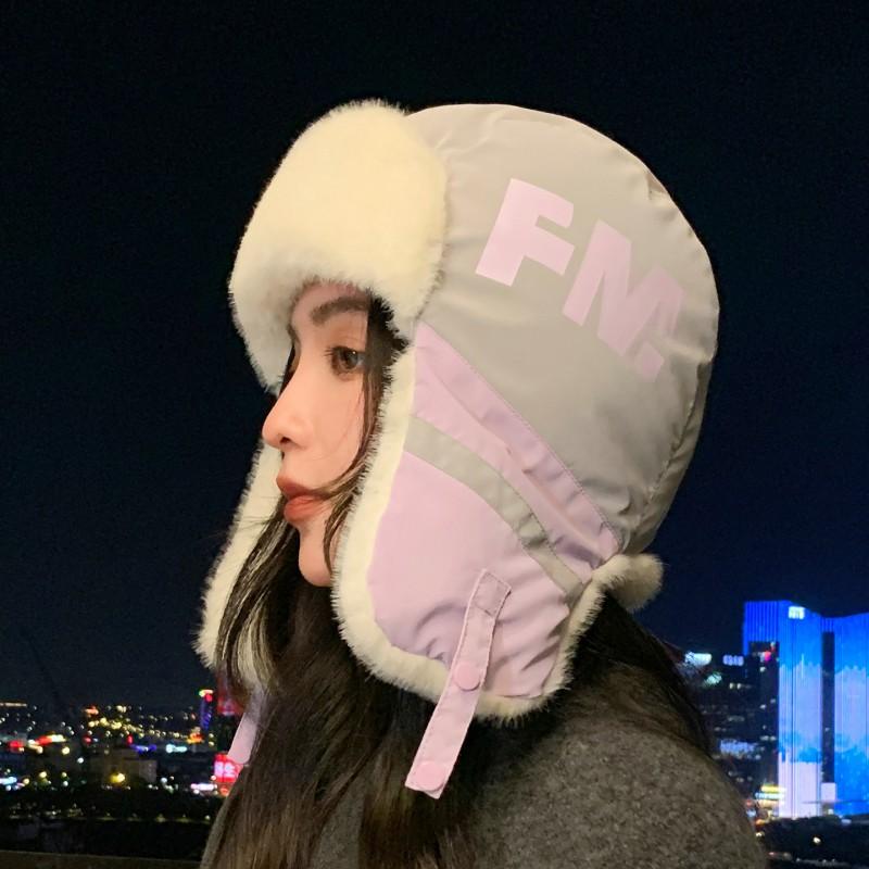 Unisex Winter Warm Fleece-lined Windproof Beanie Hat With Ear Flaps Cycling Skiing Outdoor Use