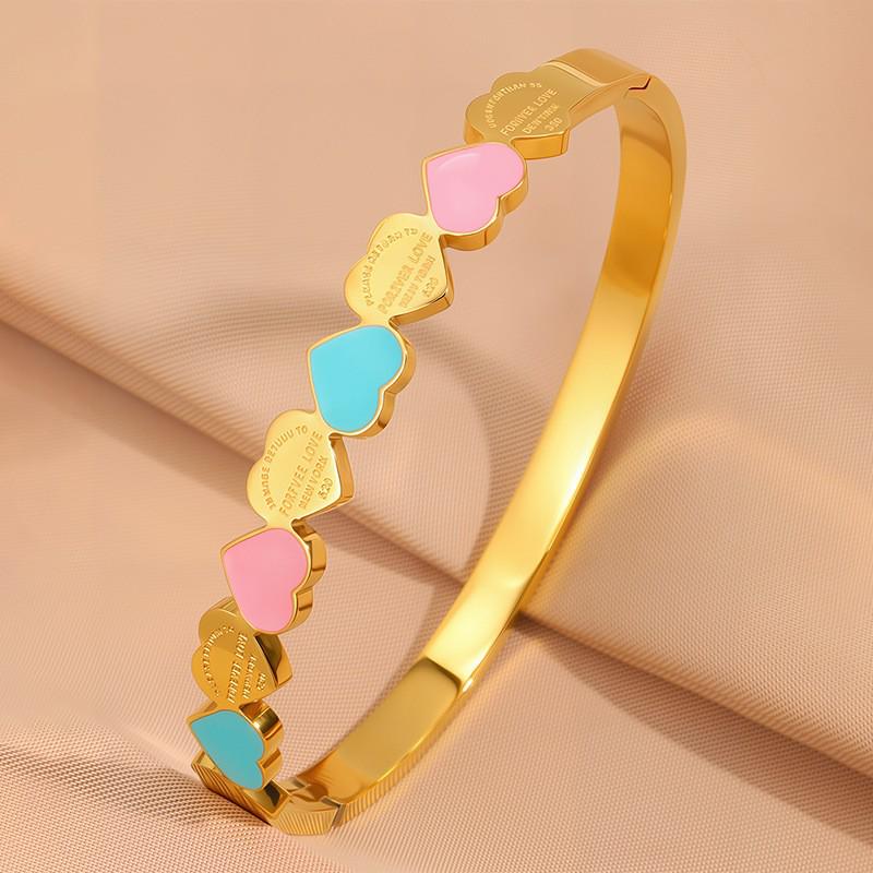 Starry Sky Full Diamond Titanium Steel Bracelet – Versatile, No-Fade Silver Women's Fashion Accessory