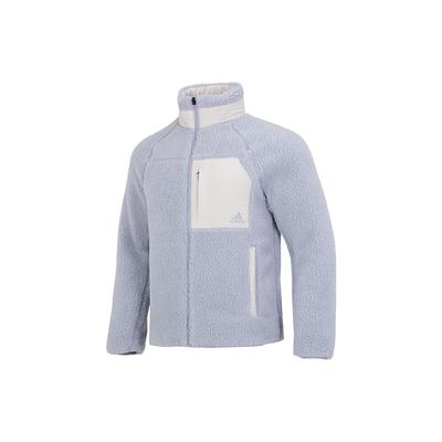 FW22 Двусторонняя теплая хлопковая куртка из шерпа с логотипом и воротником-стойкой, мужские топы с длинными рукавами, синие HN2078