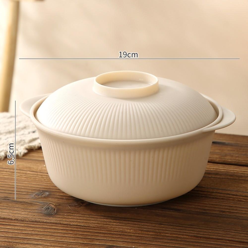 Пластиковая миска для риса объемом 1 л с крышками, суповые миски, прочные миски для лапши быстрого приготовления, для горячего риса