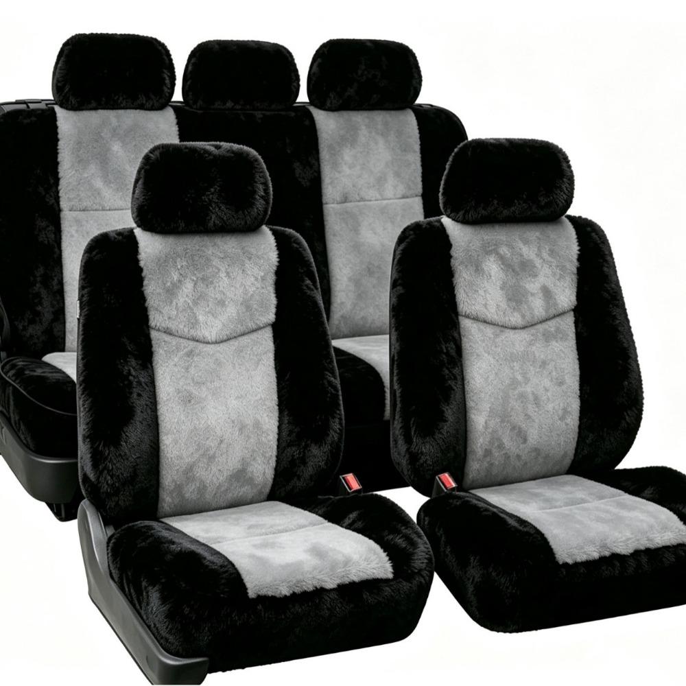 Plush Car Seat Covers Faux Fur Seat Protector Interior Decor Car Seat Cover  Sedan