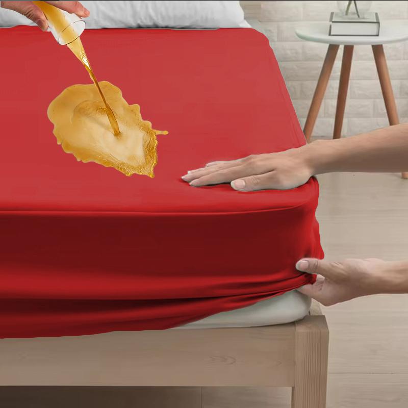 1 шт. Простыня на резинке высокого качества, Водонепроницаемый протектор матраса без наволочки - Премиальная микрофибра, Дышащий наматрасник с карманами