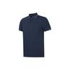 Li Ning Solid Color Breathable Comfortable Short Sleeve Polo Shirt Unisex Tops Ink-Blue APLT083-8