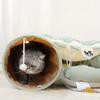 Foldable Cat Tunnel Bed with Crinkly Paper: Perfect Toy for Indoor Cats To Play and Exercise