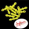 500pcs Plastic Snapper Fishing Equipment Part Tackle Snapper Skirts and Rubber Tie Mule Maintenance Supplies Yellow
