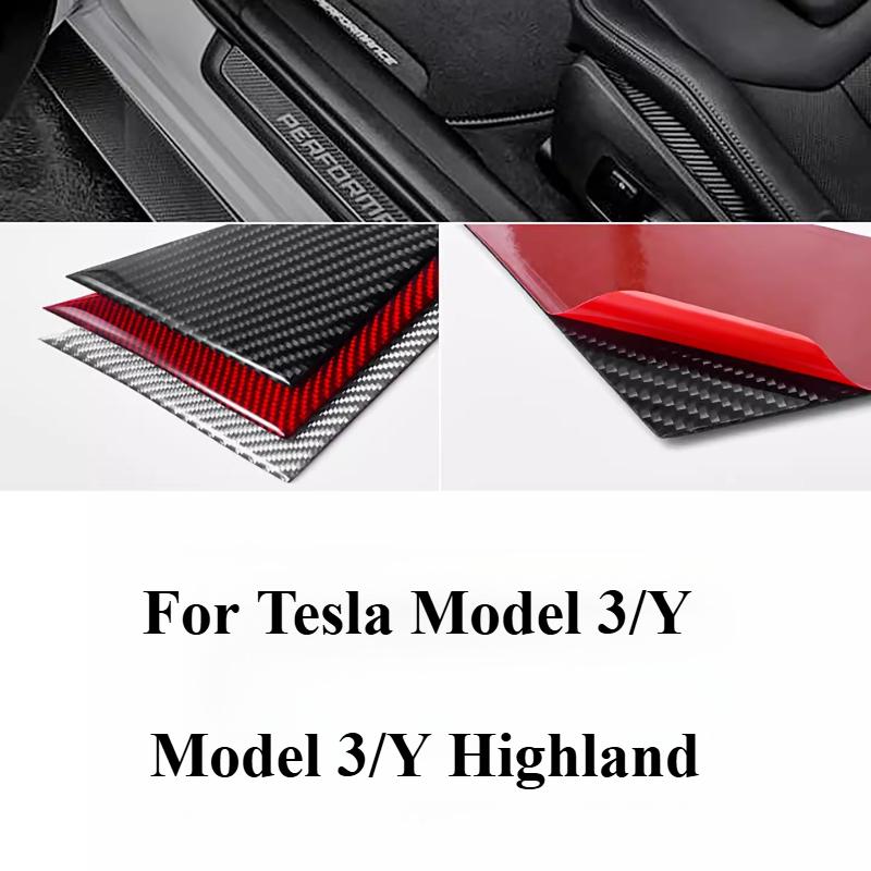 Carbon Fiber A-Pillar Triangle Decor Sticker For Tesla Model 3 Y Highland -2025, Anti-Scratch Car Modified Accessories