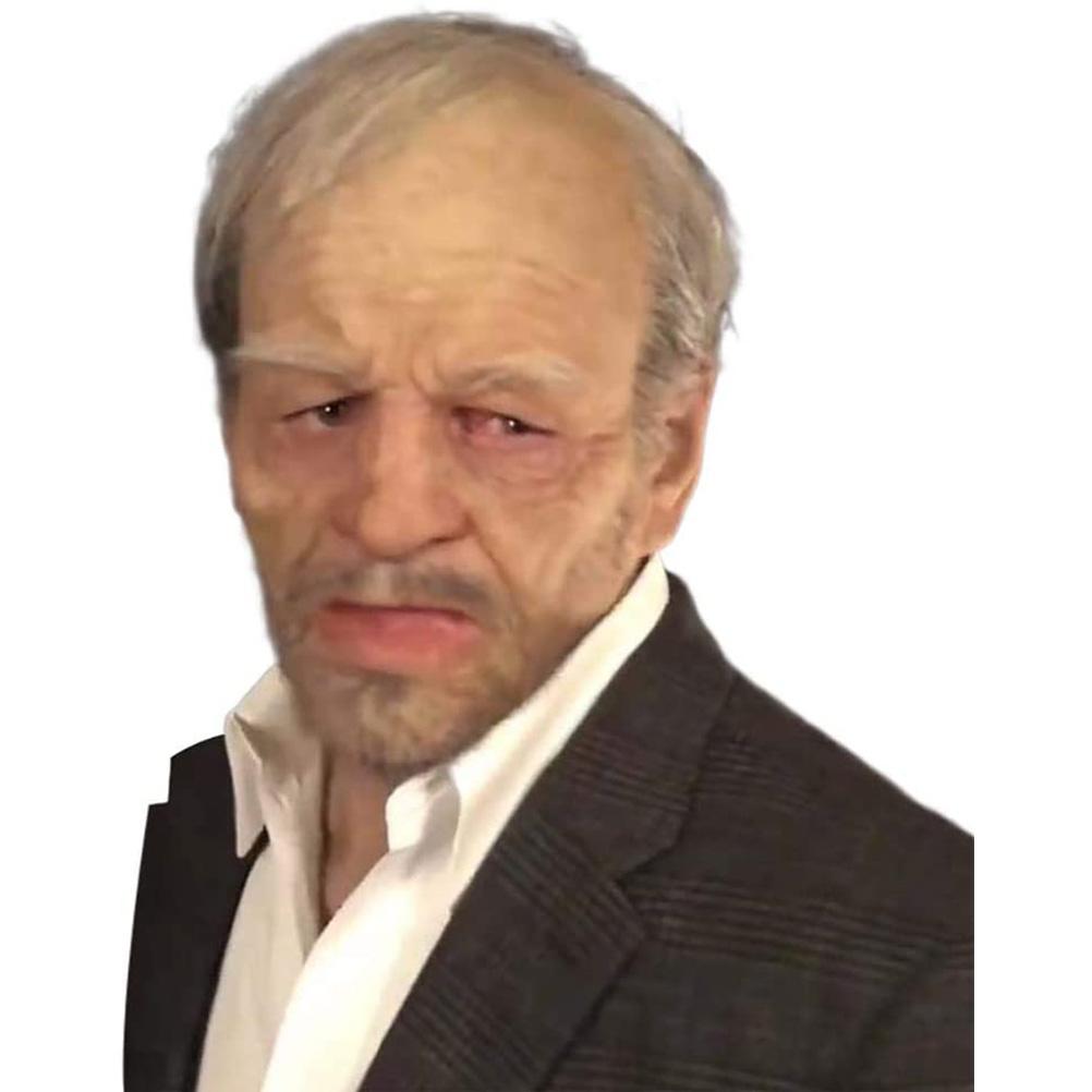 Хэллоуин латексное лицо старика Хэллоуин нарядное платье для маскарада реалистичный головной убор